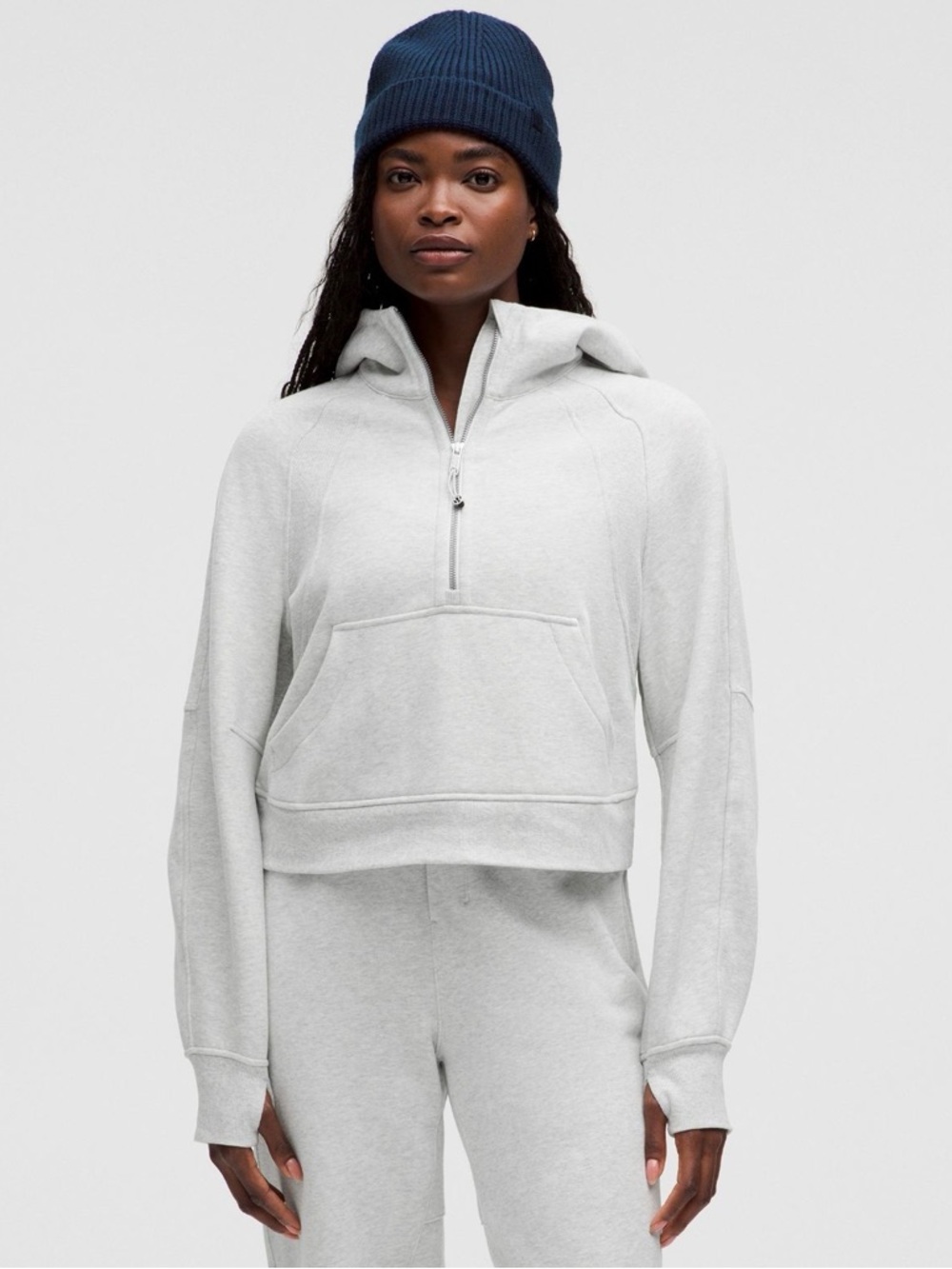 Lululemon Scuba Oversized 1/2 Zip Hoodie
Heathered Core Ultra Light Grey